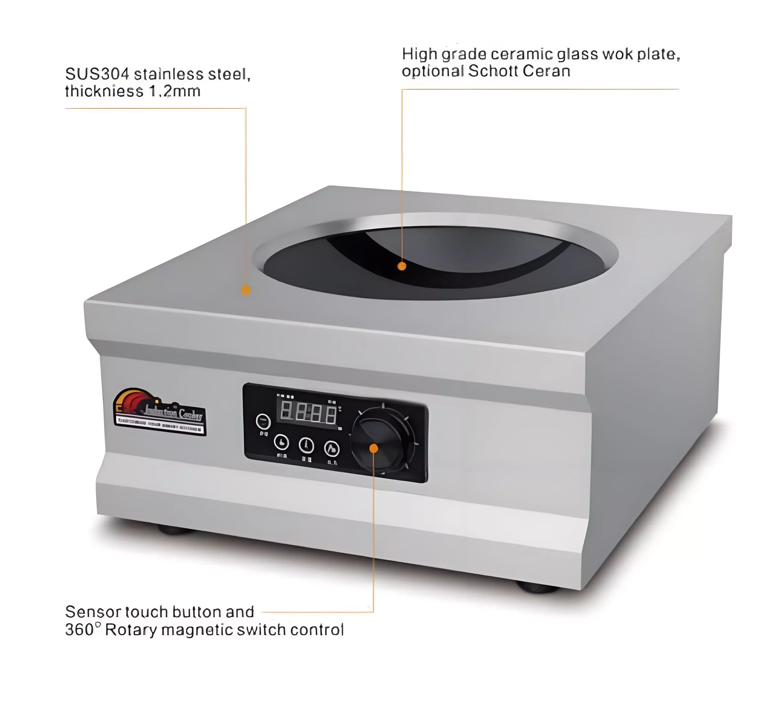 Tabletop induction wok