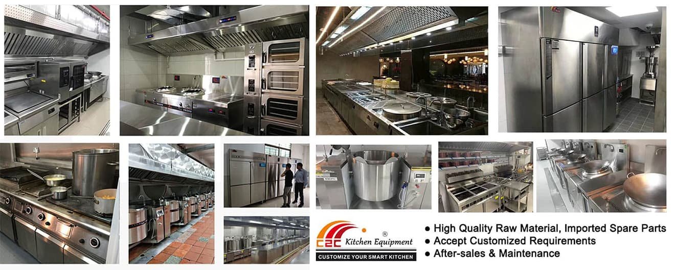 custom commercial kitchen solution with advanced cooking equipment
