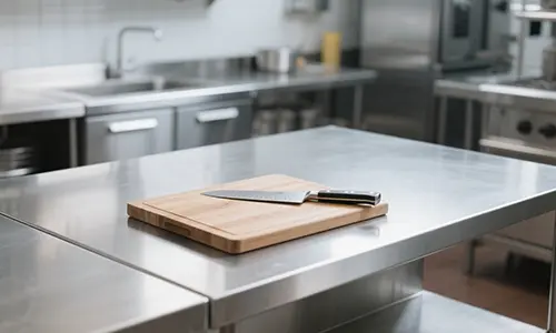 Durable stainless steel kitchen furniture and accessories for commercial and industrial kitchens, supplied by commercial catering equipment wholesalers