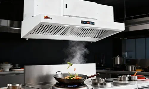 Ductless commercial kitchen extraction system designed for clean, efficient ventilation in foodservice spaces