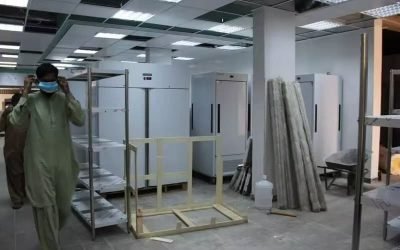 large scale restaurant kitchen build with advanced cooking equipment and layout design